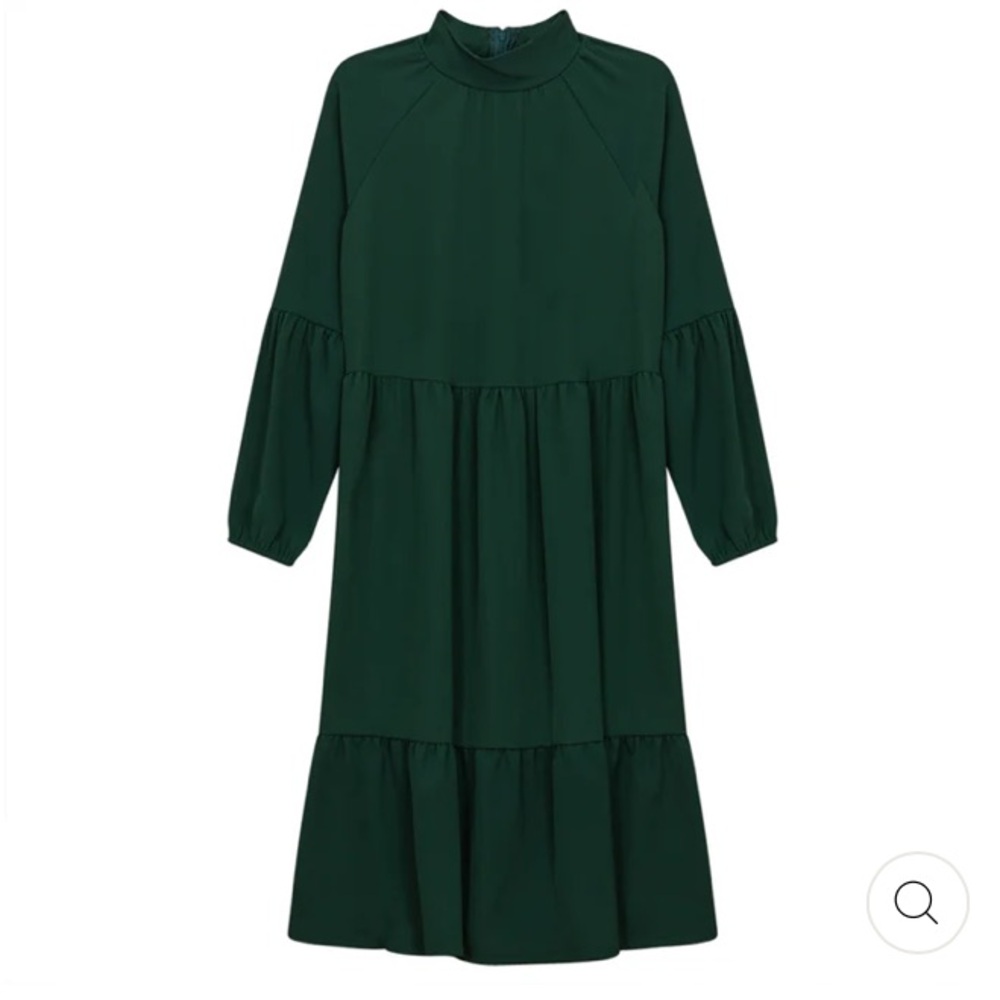 Green tiered dress